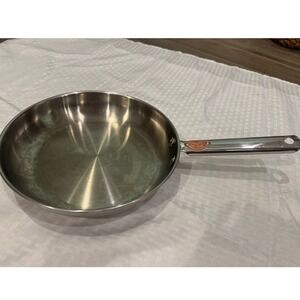 Revere Ware Skillet 10 Inch Silver Good Copper Bottom Stainless Steel SM 06B